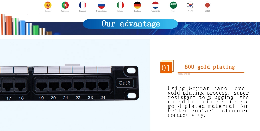 CAT6 24 Port Net Work UTP Patch Panel 1u 19inch Rack Mount Keystone Network Data Patch Panel