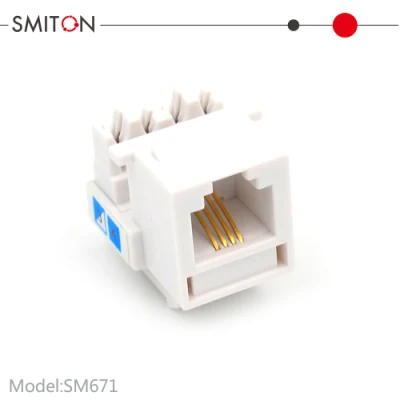 UTP Cat 3 Rj11 6p4c Телефонный разъем Cat3 Keystone Jack